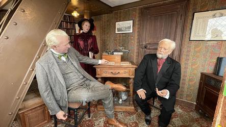 Inside the reconstructed office of Gustave Eiffel