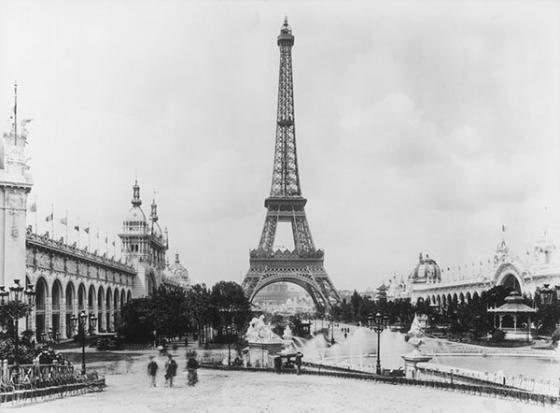 The Eiffel Tower during the 1900 World Exhibition