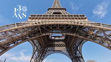 Tour Eiffel avec logo 130 ans