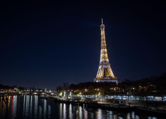 The illumination of the Eiffel Tower