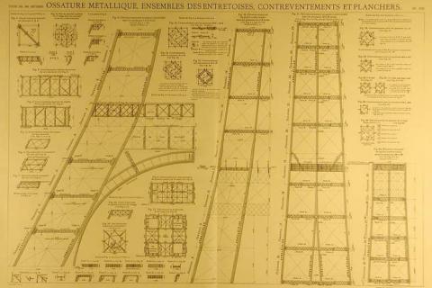Gustave Eiffel's 1st blueprint