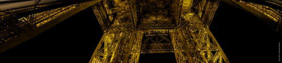 Vue tour Eiffel de nuit
