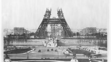 Photo de la Tour Eiffel en construction